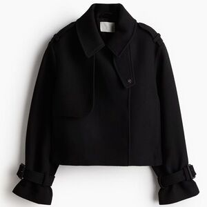 H&M Black Trench-Look Jacket